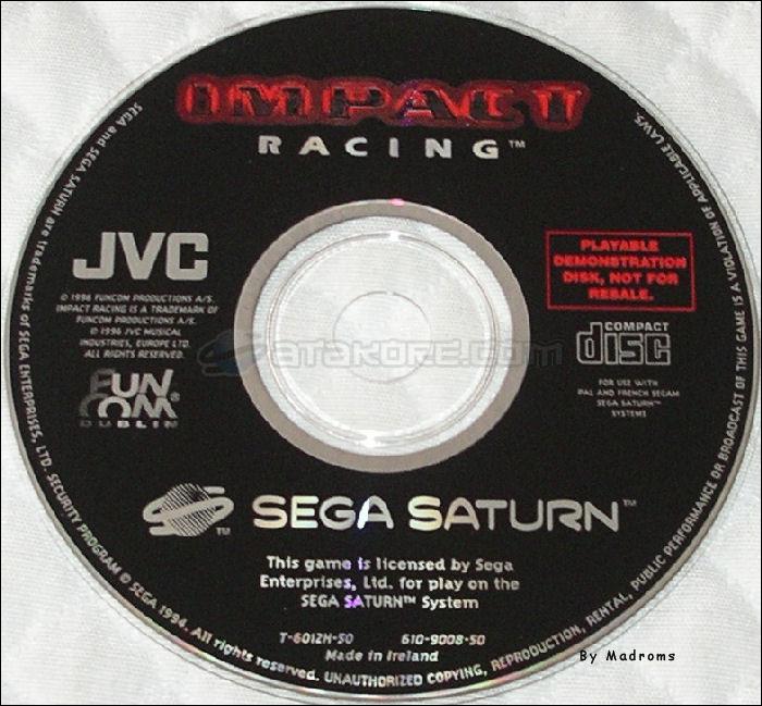 Sega Saturn Demo - Impact Racing Playable Demonstration Disk (Europe) [610-9008-50] - Picture #1