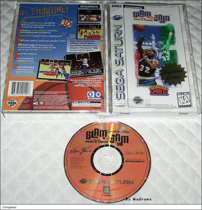 Sega Saturn Game - Slam'n Jam '96 featuring Magic & Kareem Signature Edition (United States of America) [T-15902H] - Picture #1