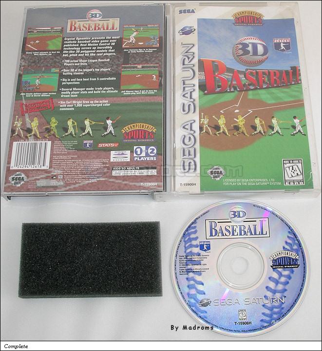 Sega Saturn Game - 3D Baseball (United States of America) [T-15906H] - Picture #1