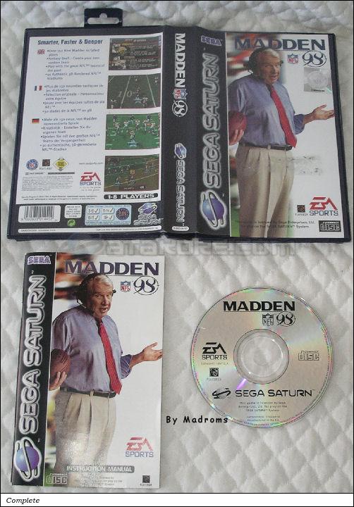 Sega Saturn Game - Madden NFL 98 (Europe) [T-5024H-50] - Picture #1