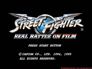 Sega Saturn Game - Street Fighter Real Battle on Film (Japan) [T-1201G] - ストリートファイター　リアルバトル　オン　フィルム - Screenshot #1