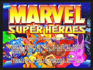 Sega Saturn Game - Marvel Super Heroes (Japan) [T-1215G] - マーヴル・スーパーヒーローズ - Screenshot #1