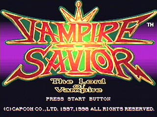 Sega Saturn Game - Vampire Savior ~The Lord of Vampire~ (Japan) [T-1228G] - ヴァンパイア　セイヴァー - Screenshot #1