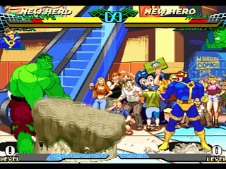 Sega Saturn Game - Marvel Super Heroes Vs. Street Fighter (Kakuchou Ram Cartridge 4MB Fuzoku) (Japan) [T-1238G] - マーヴル・スーパーヒーローズＶＳ．ストリートファイター　（拡張ラムカートリッジ４ＭＢ付属） - Screenshot #11
