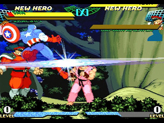 Sega Saturn Game - Marvel Super Heroes Vs. Street Fighter (Kakuchou Ram Cartridge 4MB Fuzoku) (Japan) [T-1238G] - マーヴル・スーパーヒーローズＶＳ．ストリートファイター　（拡張ラムカートリッジ４ＭＢ付属） - Screenshot #25