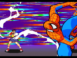 Sega Saturn Game - Marvel Super Heroes Vs. Street Fighter (Kakuchou Ram Cartridge 4MB Fuzoku) (Japan) [T-1238G] - マーヴル・スーパーヒーローズＶＳ．ストリートファイター　（拡張ラムカートリッジ４ＭＢ付属） - Screenshot #27