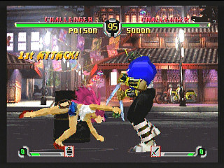 Sega Saturn Game - Final Fight Revenge (Kakuchou Ram Cartridge 4MB Fuzoku) (Japan) [T-1248G] - ファイナルファイトリベンジ　（拡張ラムカートリッジ４ＭＢ付属） - Screenshot #4