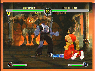 Sega Saturn Game - Final Fight Revenge (Kakuchou Ram Cartridge 4MB Fuzoku) (Japan) [T-1248G] - ファイナルファイトリベンジ　（拡張ラムカートリッジ４ＭＢ付属） - Screenshot #8