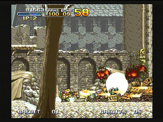 Sega Saturn Game - Metal Slug (Kakuchou Ram Doukon Okaidoku Set!!) (Japan) [T-3114G] - メタルスラッグ　（拡張ラム同梱「お買得セット」！！） - Screenshot #16