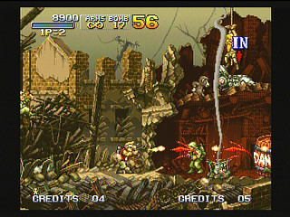 Sega Saturn Game - Metal Slug (Kakuchou Ram Doukon Okaidoku Set!!) (Japan) [T-3114G] - メタルスラッグ　（拡張ラム同梱「お買得セット」！！） - Screenshot #17