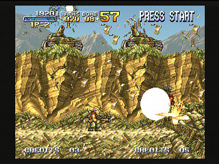 Sega Saturn Game - Metal Slug (Kakuchou Ram Doukon Okaidoku Set!!) (Japan) [T-3114G] - メタルスラッグ　（拡張ラム同梱「お買得セット」！！） - Screenshot #23