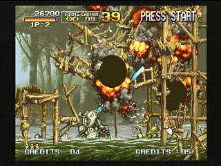 Sega Saturn Game - Metal Slug (Kakuchou Ram Doukon Okaidoku Set!!) (Japan) [T-3114G] - メタルスラッグ　（拡張ラム同梱「お買得セット」！！） - Screenshot #28