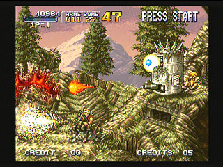 Sega Saturn Game - Metal Slug (Kakuchou Ram Doukon Okaidoku Set!!) (Japan) [T-3114G] - メタルスラッグ　（拡張ラム同梱「お買得セット」！！） - Screenshot #8