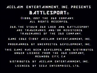 Sega Saturn Game - BattleSport (United States of America) [T-8149H] - Screenshot #1