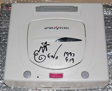 Sega Saturn Auction - White Japanese JPN Japan Saturn System Signed by Kenji Eno of WARP